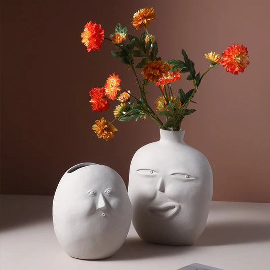 Nordic Ceramic Abstract Human Face