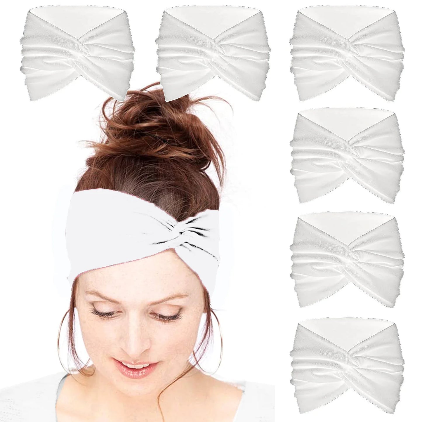 Headbands - Wide top knot stretchy Fashion