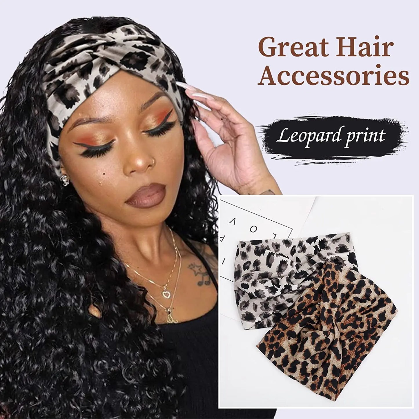 Headbands - Wide top knot stretchy Fashion