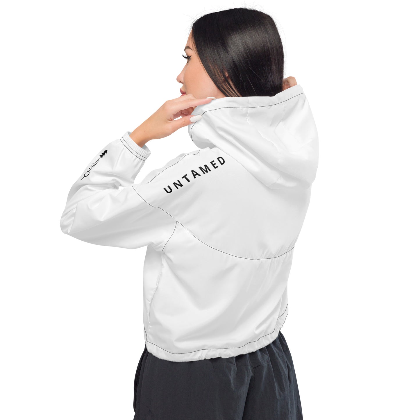 Jacket - Cropped windbreaker 'Untamed' B&W